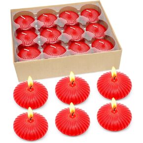 Black Floating Candles for Cylinder Vases, 24 Pack 2 Inches Water Tealight Candles for Halloween Dinner Party Holiday Decoration