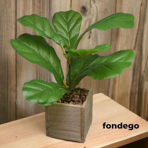 2 حزمة نباتات اصطناعية بوعاء 16 بوصة مع وعاء خشبي للمنزل والمكتب ديكور الغرفة الخضراء وهمية طائر الجنة وأوراق الكمان المزيفة نبات اللبخ باندوراتا هدية الترحيب بالمنزل الجديد in Saudi Arabia