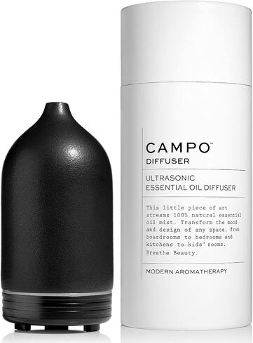 Campo - Ultrasonic Ceramic Essential Oil Diffuser | Natural, Non-Toxic Wellness (White) in Saudi Arabia