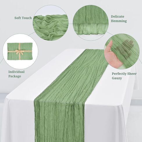24 Pack Cheesecloth Table Runner 20 x 120 inch Gauze Table Runner Bulk Cheesecloth Fabric Table Runners 10FT Long Rustic Sheer Cheese Cloth Table Runner for Wedding,Baby Shower,Party Decor(Dusty Rose) in Saudi Arabia