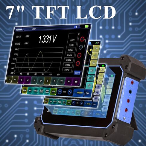 Hantek TO1254D Tablet Oscilloscope 4+1CH 250MHz Bandwidth 3 in 1 Function 25MHz Waveform Generator with Multimeter 7"Touchable LCD (4+1CH/250MHz/TO1254 in Saudi Arabia