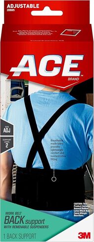 ACE Work Belt Back Supoprt, One Size Fits Most, Black in Saudi Arabia