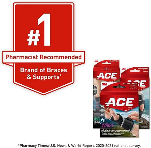 ACE Work Belt Back Supoprt, One Size Fits Most, Black in Saudi Arabia