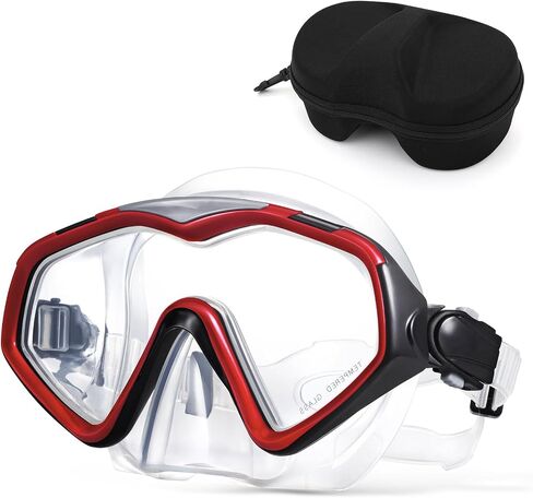 Snorkel Mask Adult,Panoramic Tempered Glass Diving Masks, Wide View Swim Goggles Anti-Fog Anti-Leak for Scuba Diving Swimming in Saudi Arabia
