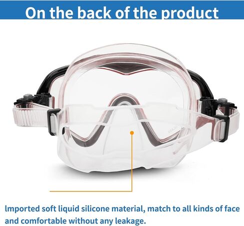Snorkel Mask Adult,Panoramic Tempered Glass Diving Masks, Wide View Swim Goggles Anti-Fog Anti-Leak for Scuba Diving Swimming in Saudi Arabia