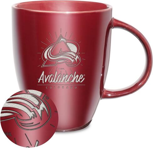 مج ريكو إندوستيرز NHL Hockey Colorado Avalanche Sunburst سعة 18 أونصة من السيراميك المحفور بالليزر in Saudi Arabia