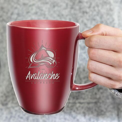 مج ريكو إندوستيرز NHL Hockey Colorado Avalanche Sunburst سعة 18 أونصة من السيراميك المحفور بالليزر in Saudi Arabia