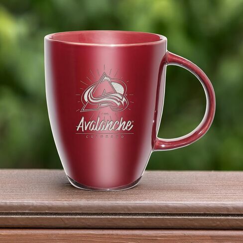 مج ريكو إندوستيرز NHL Hockey Colorado Avalanche Sunburst سعة 18 أونصة من السيراميك المحفور بالليزر in Saudi Arabia