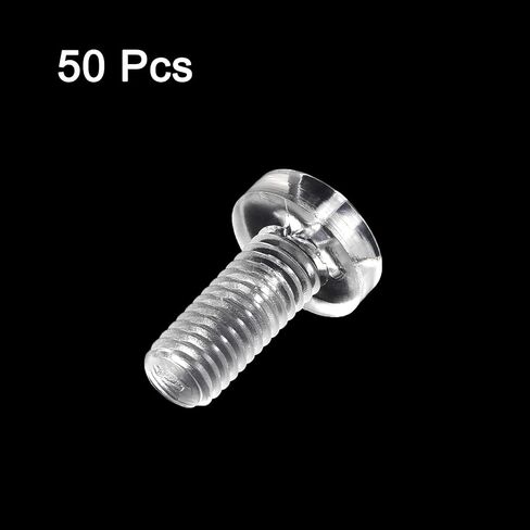uxcell M5x12mm Plastic Phillips Bolts 50pcs PC Pan Head Machine Screws Transparent in Saudi Arabia