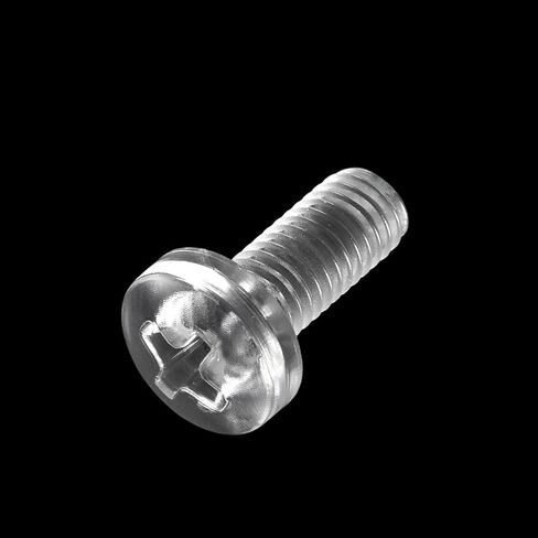 uxcell M5x12mm Plastic Phillips Bolts 50pcs PC Pan Head Machine Screws Transparent in Saudi Arabia