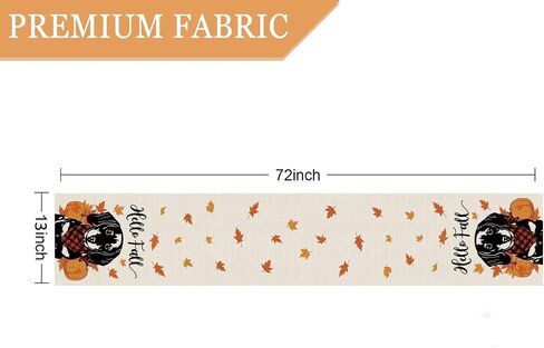 Hello Fall Table Runner Australian Shepherd Pumpkins Table Runners Maple Leaves Home Kitchen Dining Table Decorations Indoor Outdoor Party Supplies 13x72 Inch in Saudi Arabia