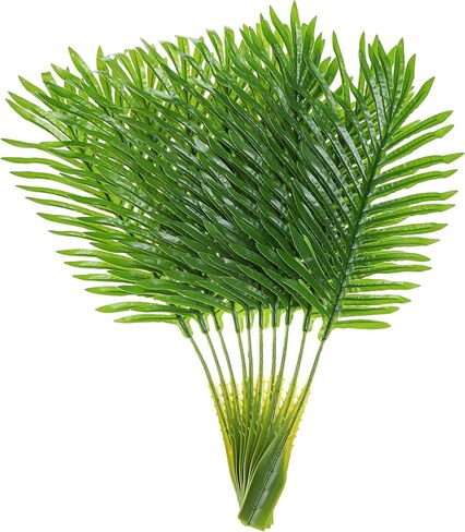 أوراق النخيل الاصطناعية مع الجذعية (20 قطعة) الاستوائية فيلوديندرون Monstera سعف زينة الحفلات شجرة النخيل الصناعية أوراق النبات وهمية تقليد فروع السرخس المنزل المطبخ ديكور البلاستيك AF49 in Kuwait