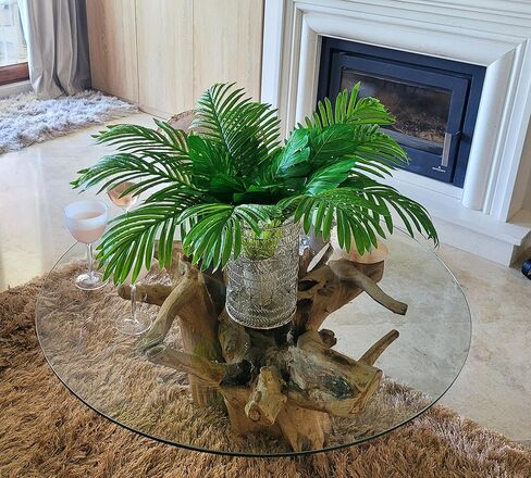 أوراق النخيل الاصطناعية مع الجذعية (20 قطعة) الاستوائية فيلوديندرون Monstera سعف زينة الحفلات شجرة النخيل الصناعية أوراق النبات وهمية تقليد فروع السرخس المنزل المطبخ ديكور البلاستيك AF49 in Kuwait