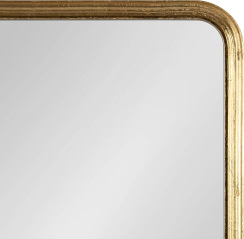 Kate and Laurel Caskill Glam Rounded Rectangle Hanging Wall Mirror for Modern Home Decor Design, 24x36, Gold in Saudi Arabia