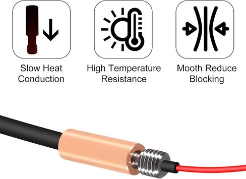 4pcs Smooth Heatbreak Upgrade Titanium and Copper Bimetal Throat Nozzle for Ender 3 V2 Ender 3 Pro CR10 3D Printer Hotend in Saudi Arabia