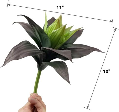 Artificial Agave Plant Artificial Plants Fake Agave Succulent Plant UV Resistant Fake Agave Plants for Home Office Store Decoration (White Green, 2PCS) in Saudi Arabia