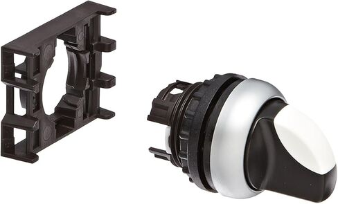 مفتاح محدد Eaton M22-WRK3، 3 أوضاع، نمط مشغل الرافعة، حركة التشغيل والإيقاف، لون الإطار الفضي، نصف قطر دوران 45 درجة in Saudi Arabia