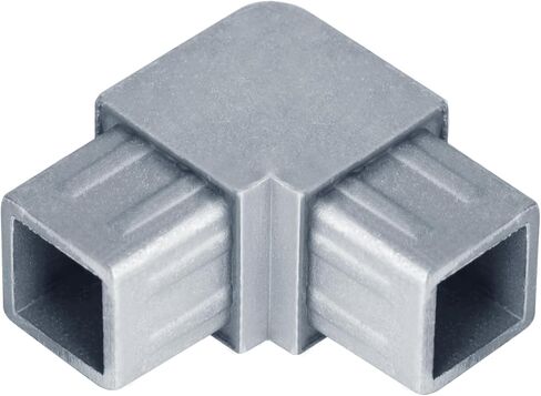 10 عبوات من موصلات الكوع الزاوية 90 درجة لأنبوب مربع 1 × 1 بوصة، خط مربع على شكل حرف L، شفة داخلية مشتركة، قضبان نهائية هيكلية، تركيب درابزين درابزين - ألومنيوم مصبوب in Kuwait