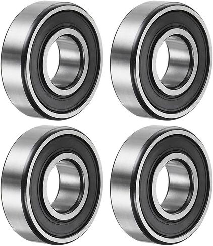 uxcell 6306-2RS Deep Groove Ball Bearing,2pcs 30 x 72 x 19mm C3 Double Rubber Sealed Chrome Steel Bearings,Black in Saudi Arabia