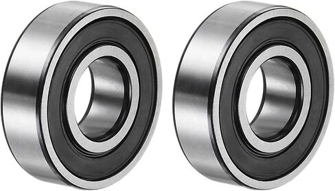 uxcell 6306-2RS Deep Groove Ball Bearing,2pcs 30 x 72 x 19mm C3 Double Rubber Sealed Chrome Steel Bearings,Black in Saudi Arabia