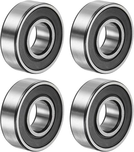 uxcell 6306-2RS Deep Groove Ball Bearing,2pcs 30 x 72 x 19mm C3 Double Rubber Sealed Chrome Steel Bearings,Black in Saudi Arabia
