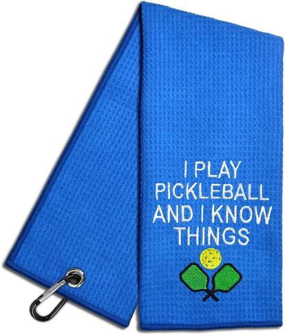 The Dinkfather Embroidered Pickleball Towel with Clip, Pickleball Accessories for Men, Funny Pickleball Towel for Pickleball Lover, Birthday Retirement Gift for Grandpa Dad Pickleball Player in Saudi Arabia