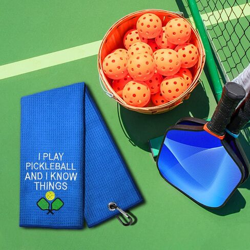 The Dinkfather Embroidered Pickleball Towel with Clip, Pickleball Accessories for Men, Funny Pickleball Towel for Pickleball Lover, Birthday Retirement Gift for Grandpa Dad Pickleball Player in Saudi Arabia