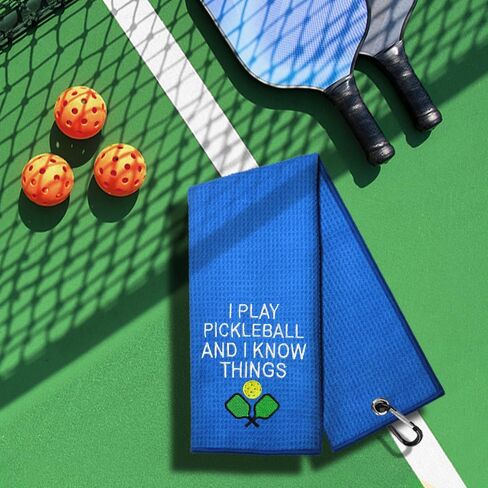 The Dinkfather Embroidered Pickleball Towel with Clip, Pickleball Accessories for Men, Funny Pickleball Towel for Pickleball Lover, Birthday Retirement Gift for Grandpa Dad Pickleball Player in Saudi Arabia