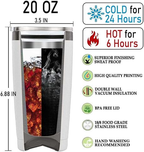 Insulated Stainless Steel Tumbler Cobra Coffee Kai Bottle Snake Travel Cup Vacuum Mug Tea 20 Oz Tumblers Gifts Presents in Saudi Arabia