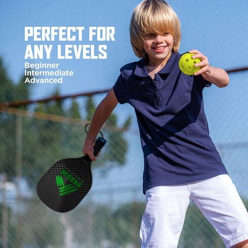 RBX Pickleball Set - (2) Premium Wooden Paddles, (2) X-40 Outdoor Balls, & Mesh Travel Bag - Outdoor Sport Games for Adults and Kids in Saudi Arabia