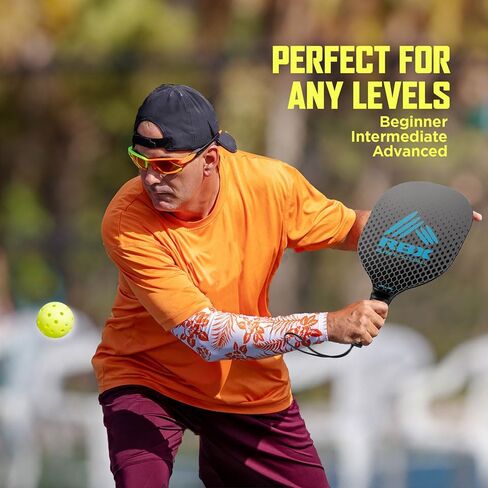 RBX Pickleball Set - (2) Premium Wooden Paddles, (2) X-40 Outdoor Balls, & Mesh Travel Bag - Outdoor Sport Games for Adults and Kids in Saudi Arabia