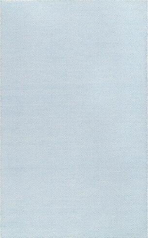 nuLOOM Ago Geometric Wool Area Rug, 5x8, Light Blue in Saudi Arabia