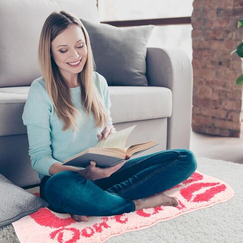 سجاد الحمام الوردي حصيرة حمام الوردي الساخن، الفتيات لا تبكي غير زلة ستوكات ماصة دش البساط مضحك لطيف السجاد ديكور الحمام للفتيات النساء in Kuwait