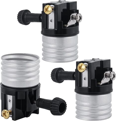 DiCUNO 3-Way Lamp Socket Replacement, Turn Switch Knob, UL Listed, Low-Medium-High Settings, Repair Parts for Table, Floor Lamp, DIY Projects, 2 Packs in Saudi Arabia