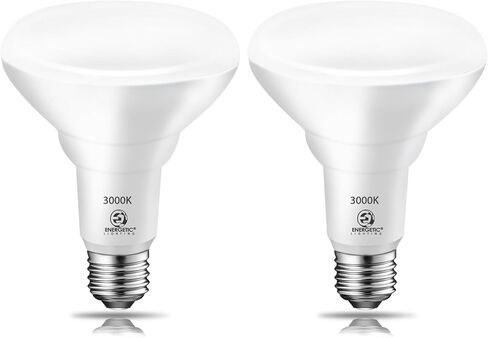 Energetic 6 Pack 75W BR30 LED Recessed Light Bulb, Dimmable, 900 Lumens, 2700K Soft White, E26 Base, Indoor Flood Light for 5/6 Inch Cans, UL Listed in Saudi Arabia