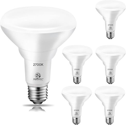 لمبة إضاءة مجوفة حيوية 75 وات BR30 LED، قابلة للتعتيم، 900 لومن، ضوء النهار 5000 ك، قاعدة E26، ضوء فيضانات داخلي لعلب 5/6 بوصة، مدرج في قائمة UL in Kuwait