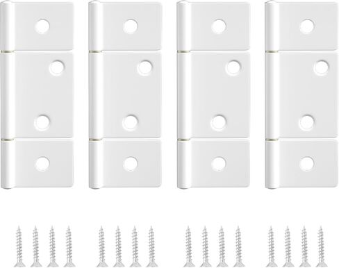 goldenwarm Three Leaf Non-Mortised Hinge for Mobile Home & RV Interior 4 Pack White Door Hinges with Screws in Saudi Arabia