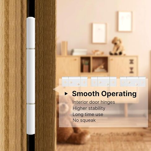goldenwarm Three Leaf Non-Mortised Hinge for Mobile Home & RV Interior 4 Pack White Door Hinges with Screws in Saudi Arabia