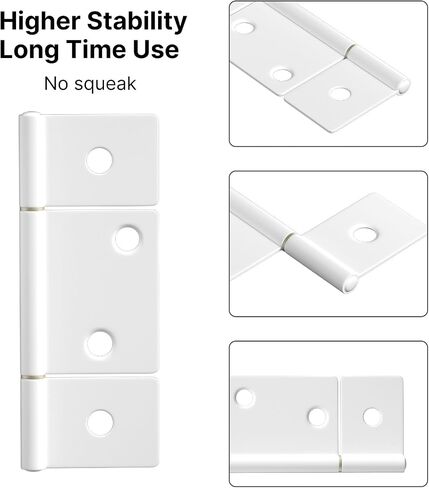goldenwarm Three Leaf Non-Mortised Hinge for Mobile Home & RV Interior 4 Pack White Door Hinges with Screws in Saudi Arabia