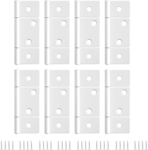 goldenwarm Three Leaf Non-Mortised Hinge for Mobile Home & RV Interior 4 Pack White Door Hinges with Screws in Saudi Arabia