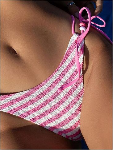GORGLITTER Women's High Cut Thong Bikini Sets String Triangle Halter Top Swimsuit Bathing Suits in Saudi Arabia