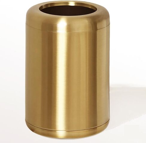 8L/2.1gal سلة المهملات الذهبية من النيكل المصقول، سلة المهملات الذهبية الصغيرة، سلة المهملات النحاسية للحمام، غرفة المسحوق، غرفة النوم، المكتب (أبيض) in Kuwait