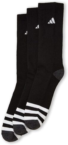 Adidas Men's 3 Pair Cushioned Compression Crew Socks; Grey (Shoe Size 6-12) in Saudi Arabia