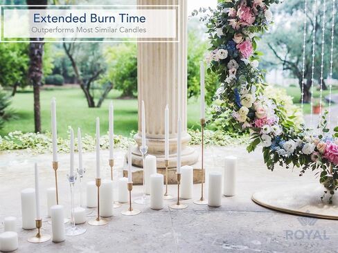 Royal Imports Unscented Pillar Candles 3 Inch Premium Wax White, 4 Sets (12 Candles - 4 of each 3x3, 3x6, 3x9) White Unscented Premium Wax for Wedding, Spa, Party, Birthday, Holiday, Bath, Home Decor in Saudi Arabia