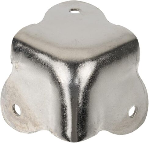 واقي زاوية صندوق السيارة الكبير المطلي بالنيكل | عبوة من 4 قطع | أدوات حماية زوايا الأثاث لصندوق البخار، صندوق المجوهرات، الصدر | UA-36-THPN in Kuwait