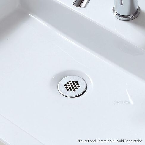 PU-005-TC 1 1/2" Bathroom Faucet Vessel Vanity Sink Grid Drain Stopper Strainer Without Overflow Chrome in Saudi Arabia