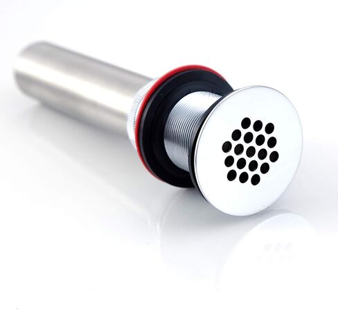 PU-005-TC 1 1/2" Bathroom Faucet Vessel Vanity Sink Grid Drain Stopper Strainer Without Overflow Chrome in Saudi Arabia