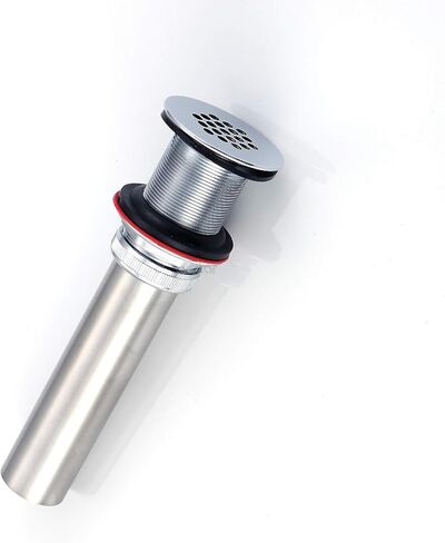 PU-005-TC 1 1/2" Bathroom Faucet Vessel Vanity Sink Grid Drain Stopper Strainer Without Overflow Chrome in Saudi Arabia