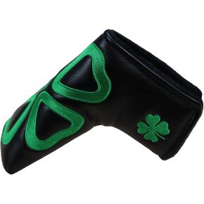 Golf Club Head Covers for Driver Fairway Woods Embroidery Lucky Clover Head Cover Wood Headcovers PU Golf for All Woods and Drivers