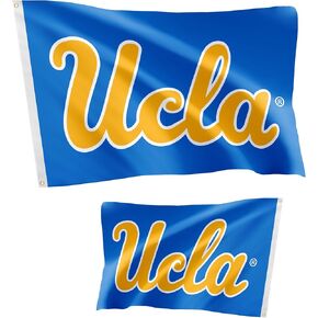 Desert Cactus UCLA Flag Double Sided University of California Los Angeles Bruins Banners 100% Polyester Indoor Outdoor 3x5 feet Flags (Double Sided - Flag 1)